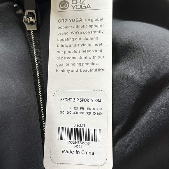 Zip Front High Impact Sports Bra - Picture 6 of 6